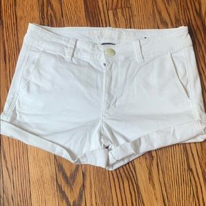 American Eagle white jean shorts